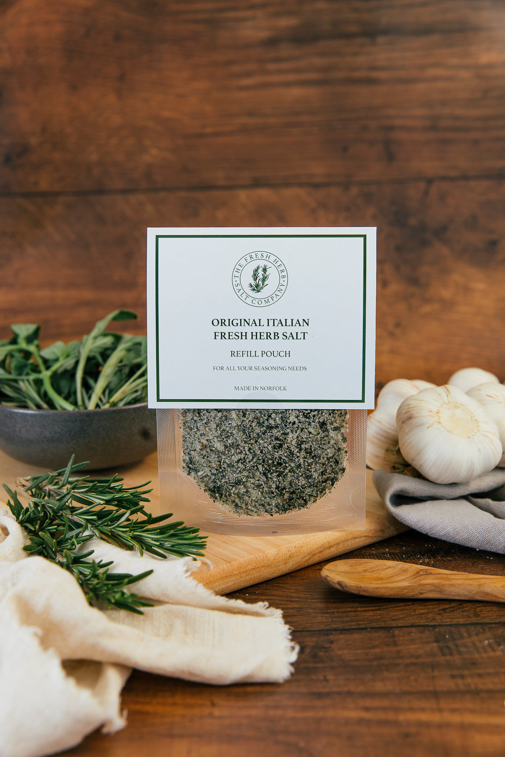 Original Italian Fresh Herb Sea Salt Seasoning Refill Pouch 100g