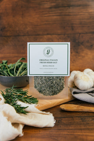 Original Italian Fresh Herb Sea Salt Seasoning Refill Pouch 100g